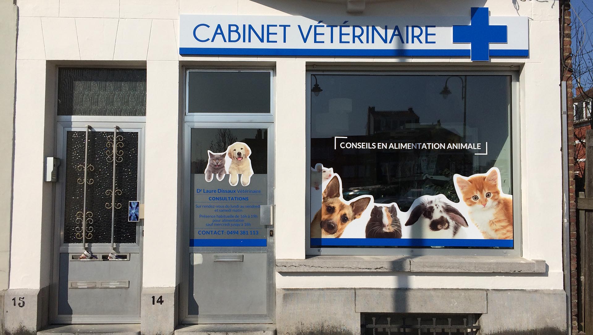 Habillage façade vétérinaire